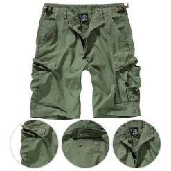 Szorty bushcraft męskie Brandit BDU Rip-Stop Olive. Zielone szorty męskie Brandit, na lato, m, bez wzorów, z bawełny. Za 146.45 zł.