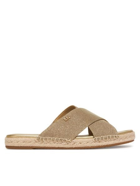 MICHAEL Michael Kors Klapki Kenzie 40S6KZFS3D Złoty. Żółte espadryle damskie MICHAEL Michael Kors, bez wzorów, bez obcasa, bez zapięcia. Za 529.99 zł.