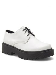 Lasocki Oxfordy WB-ALESSIA-02 Biały. Białe półbuty damskie Lasocki, bez wzorów, ze skóry, bez obcasa, bez zapięcia. Za 159.99 zł.