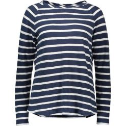 Koszulka w kolorze granatowo-kremowym. T-shirty damskie Be Yourself, w paski, z bawełny, z okrągłym kołnierzem, z długim rękawem. W wyprzedaży za 87.95 zł.
