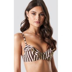 Camille Botten x NA-KD Striped Cup Bikini Top - Brown. Bikini damskie marki Camille Botten x NA-KD. Za 80.95 zł.