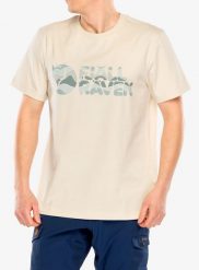 Koszulka z nadrukiem męska Fjallraven Multicolor Logo T-shirt. Białe t-shirty męskie Fjällräven, m, bez wzorów, z bawełny, klasyczne, bez kołnierzyka. Za 235.39 zł.