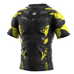 Koszulka Męska Rashguard MMA na Siłownię EXTREME HOBBY IRON FORCE. Żółte koszulki sportowe męskie EXTREME HOBBY, m, bez wzorów, z bawełny, bez kołnierzyka, bez ramiączek, do biegania. Za 199.00 zł.