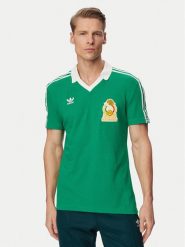 Adidas Koszulka techniczna Mexico Home Jersey 1986 JN3710 Zielony Slim Fit. Zielone koszulki sportowe męskie Adidas, l, bez wzorów, z bawełny, bez kołnierzyka, bez ramiączek, do piłki nożnej. Za 479.99 zł.