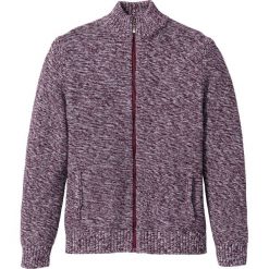 Sweter rozpinany Regular Fit bonprix czerwony klonowy melanż. Czerwone kardigany męskie bonprix, melanż. Za 89.99 zł.