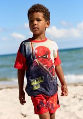 Koszulka Chłopięca LEGO Ninjago Taj312 Czerwona. Czerwone t-shirty dla chłopców LEGO, bez wzorów, z tkaniny, bez ramiączek. Za 89.99 zł.