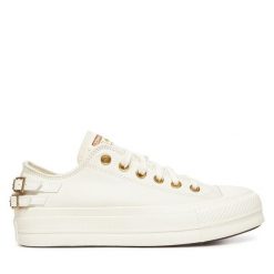 Trampki Converse. Białe trampki i tenisówki damskie Converse, bez wzorów, retro, bez zapięcia. Za 309.99 zł.