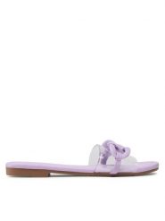 DeeZee Klapki LS5712-03 Fioletowy. Fioletowe klapki damskie DeeZee, bez wzorów, z syntetyku, bez obcasa. Za 61.99 zł.