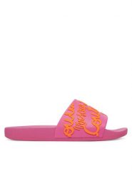 Versace Jeans Couture Klapki 78VA3SQ1 Różowy. Czerwone klapki damskie Versace Jeans Couture, bez wzorów, z jeansu, bez obcasa. Za 189.99 zł.