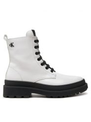 Calvin Klein Jeans Trapery Lace-Up Bootie V4A5-81031-1453 S Biały. Białe buty zimowe dziewczęce Calvin Klein Jeans, bez wzorów, z jeansu, bez zapięcia. Za 559.99 zł.
