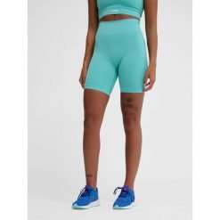 Damskie wysokie legginsy bezszwowe Hummel Alive. Niebieskie legginsy damskie Hummel, bez wzorów, z materiału, na fitness i siłownię. Za 152.50 zł.
