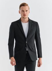 PAKO LORENTE – Marynarka garniturowa w kolorze czarnym. Czarne marynarki męskie Pako Lorente, bez wzorów, z wełny, klasyczne. Za 1,299.99 zł.