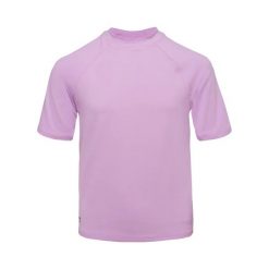 T-shirt przeciwsłoneczny dla dziewczynki Aquawave Uver. Fioletowe t-shirty i topy dla dziewczynek AQUAWAVE, bez wzorów, z elastanu, bez ramiączek. Za 86.84 zł.