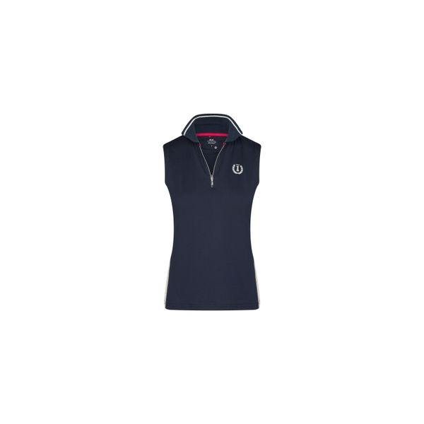 Jeździecka koszulka polo bez rękawów dla dziewczynek Imperial Riding Tessy. Niebieskie bluzki dla dziewczynek IMPERIAL RIDING, bez wzorów, bez kołnierzyka, bez ramiączek. Za 170.00 zł.