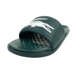 Klapki Męskie Croco Dualiste. Zielone klapki męskie Lacoste, z gumy. Za 199.00 zł.