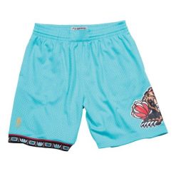 Krótki Vancouver Grizzlies nba. Niebieskie krótkie spodenki sportowe męskie Mitchell & Ness, m, bez wzorów, do koszykówki. Za 397.50 zł.