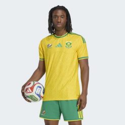 Koszulka RPA 26 Home Authentic. Żółte koszulki sportowe męskie Adidas, m, z aplikacjami, z jersey, bez kołnierzyka, bez ramiączek, do piłki nożnej. Za 649.00 zł.