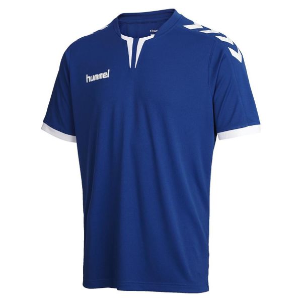 Koszulka piłkarska z krótkim rękawem męska Hummel Core SS Poly Jersey. Żółte koszulki sportowe męskie Hummel, m, bez wzorów, z jersey, bez kołnierzyka, bez ramiączek, do piłki nożnej. Za 37.00 zł.