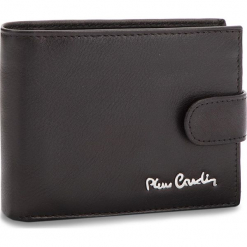 Duży Portfel Męski PIERRE CARDIN - Sahara TILAK06 323A Nero 18021. Szare portfele męskie marki Giacomo Conti, na zimę, z tkaniny. Za 119.00 zł.