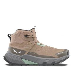 Damskie buty trekkingowe Salewa Pedroc Leather ID Ptx. Brązowe trekkingi damskie Salewa, do biegania. Za 700.50 zł.