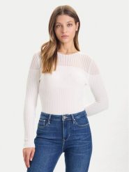 Guess Sweter W5BR62 Z0890 Écru Slim Fit. Swetry damskie Guess, xxl, z aplikacjami, z syntetyku, bez kołnierzyka, bez ramiączek, bez kaptura. Za 439.99 zł.