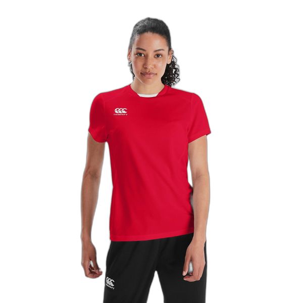 Damski jersey Canterbury Club Dry. Czerwone koszulki sportowe damskie CANTERBURY, bez wzorów, z jersey, bez kołnierzyka, bez ramiączek, na fitness i siłownię. Za 213.00 zł.
