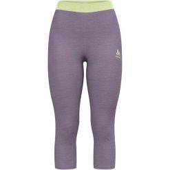 Legginsy termoaktywne 3/4 damskie ODLO Revelstoke PW 150 BL Bottom 3/4. Fioletowe legginsy damskie Odlo, xs, bez wzorów. Za 405.89 zł.