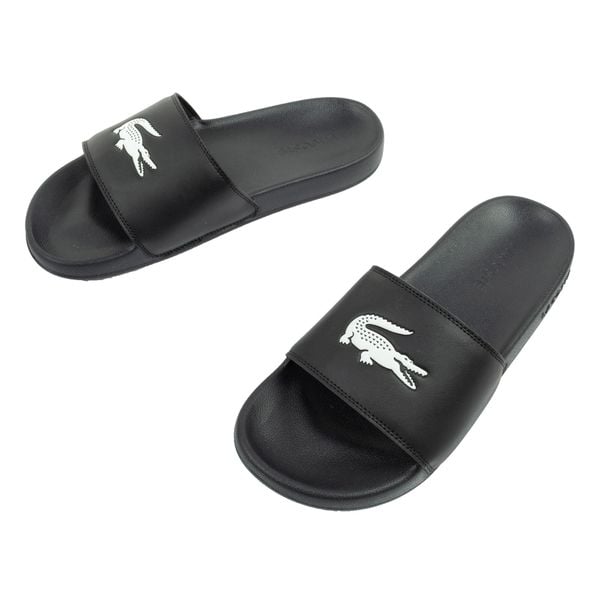 Buty klapki męskie Lacoste Serve Slide 0.0. Czarne klapki męskie Lacoste, z materiału, sportowe. Za 179.00 zł.