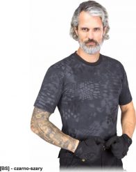R.E.I.S. TG-TARNUNG - T-shirt krótki rękaw Tactical Guard 100% bawełna 170-180 g/m2 dedykowana miłośnikóm militariów motocyklistów - czarno-szary 3XL. Czarne t-shirty męskie R.E.I.S., m, bez wzorów, z bawełny, bez kołnierzyka. Za 32.10 zł.