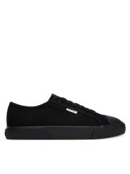 Calvin Klein Trampki Vulc Laceup Cv HM0HM02121 Czarny. Czarne trampki męskie Calvin Klein, bez wzorów, z materiału, bez zapięcia. Za 329.99 zł.