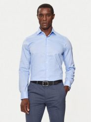 Michael Kors Koszula MK0DS01294 Niebieski Slim Fit. Niebieskie koszule męskie Michael Kors, m, bez wzorów, z bawełny, biznesowe, bez kołnierzyka, bez ramiączek. Za 329.99 zł.