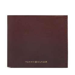 Portfel Tommy Hilfiger. Brązowe portfele męskie Tommy Hilfiger, bez wzorów. Za 349.99 zł.