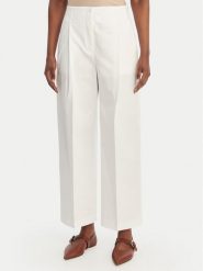 BOSS Kuloty Tulotta 50551913 Biały Relaxed Fit. Białe spodnie materiałowe damskie Boss, bez wzorów, z bawełny. Za 759.99 zł.