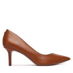 Szpilki LAUREN RALPH LAUREN. Brązowe szpilki damskie Lauren Ralph Lauren, bez wzorów, bez obcasa, bez zapięcia. Za 688.99 zł.