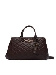 Guess Torebka Frances HWQG22 41060 Brązowy ciemny. Brązowe torebki do ręki damskie Guess, z aplikacjami, ze skóry, bez dodatków. Za 674.99 zł.