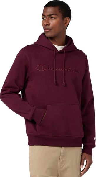 Champion Bluza męska Hooded Sweatshirt bordowa 220271 RS522 L. Czerwone bluzy męskie Champion, l, bez wzorów, bez kaptura. Za 248.99 zł.