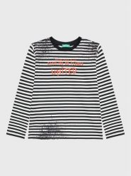 United Colors Of Benetton Bluzka 3XWWC106F Czarny Regular Fit. Czarne t-shirty dla chłopców United Colors Of Benetton, bez wzorów, z bawełny, bez ramiączek. Za 79.99 zł.