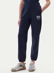 PINKO Spodnie dresowe Plumcake 104790 A2G8 Granatowy Regular Fit. Niebieskie spodnie dresowe damskie Pinko, s, bez wzorów, z bawełny. Za 489.99 zł.