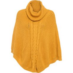 Poncho. Brązowe żakiety damskie bonprix, bez wzorów, z dzianiny. Za 114.99 zł.