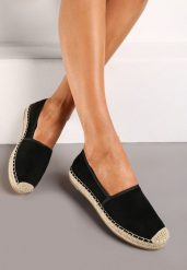Czarne Espadryle Kleorelia. Czarne espadryle damskie Born2be, bez wzorów, wakacyjne, z okrągłym noskiem, bez obcasa, na płaskiej podeszwie, bez zapięcia. Za 64.99 zł.