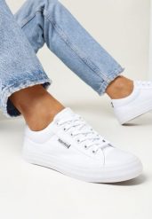 Białe Trampki przed Kostkę Tinda. Białe obuwie sportowe damskie Born2be, bez wzorów, sportowe, przed kostkę, bez zapięcia. Za 54.99 zł.