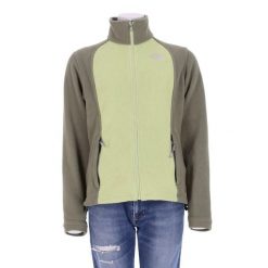 Second life - Kurtka polarowa TNF Khaki dla kobiet - Stan bardzo dobry. Zielone kurtki damskie The North Face, bez wzorów, z polaru, bez kaptura. Za 169.16 zł.