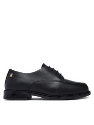 Tommy Hilfiger Oxfordy Classoc Leather Derby FW0FW09487 Czarny. Czarne półbuty damskie Tommy Hilfiger, bez wzorów, ze skóry, bez obcasa, bez zapięcia. Za 649.99 zł.