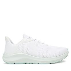 Buty do biegania Under Armour. Białe obuwie sportowe damskie Under Armour, bez wzorów, do biegania. Za 299.99 zł.