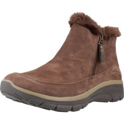 Buty zimowe damskie, Easy Going - Cool Zip!. Brązowe obuwie sportowe damskie Skechers, bez wzorów, z materiału. Za 349.99 zł.