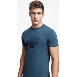 T-shirt męski TSM301 - denim melanż. T-shirty męskie marki Giacomo Conti. W wyprzedaży za 39.99 zł.