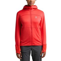 Damska Turystyka Bluza z Kapturem Lekka Oddychająca Haglöfs Betula Hood. Czerwone bluzy damskie Haglöfs, bez wzorów, z kapturem. W wyprzedaży za 299.00 zł.