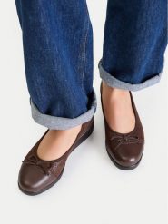 Go Soft Półbuty CEO-EST-2215-03 Brązowy. Brązowe półbuty damskie GO SOFT, bez wzorów, ze skóry, bez obcasa, na koturnie, bez zapięcia. Za 179.99 zł.