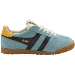 Sneakersy damscy Gola Elan Trainer. Niebieskie obuwie sportowe damskie Gola, bez wzorów, z materiału, trekkingowe. Za 468.00 zł.