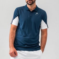 Koszulka polo męska CLUB 22 Tech. Czarne koszulki polo męskie Head, m, bez wzorów, z materiału, sportowe, bez ramiączek. Za 159.99 zł.